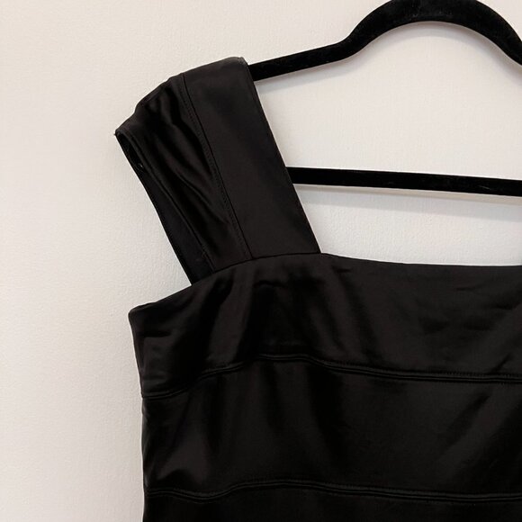 Calvin Klein Black Satin Bandage Bodycon Dress Sz 8 - Picture 4 of 13